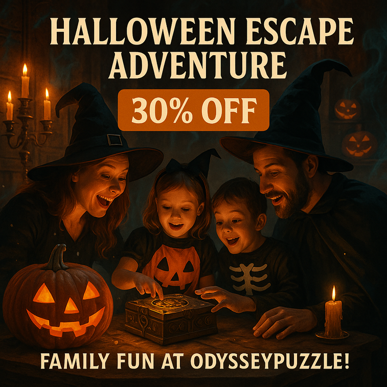 🎃 “Halloween Escape Adventure — 30% OFF Family Fun at OdysseyPuzzle!”