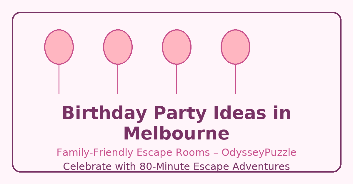 Birthday Party Ideas in Melbourne: Celebrate with Escape Rooms